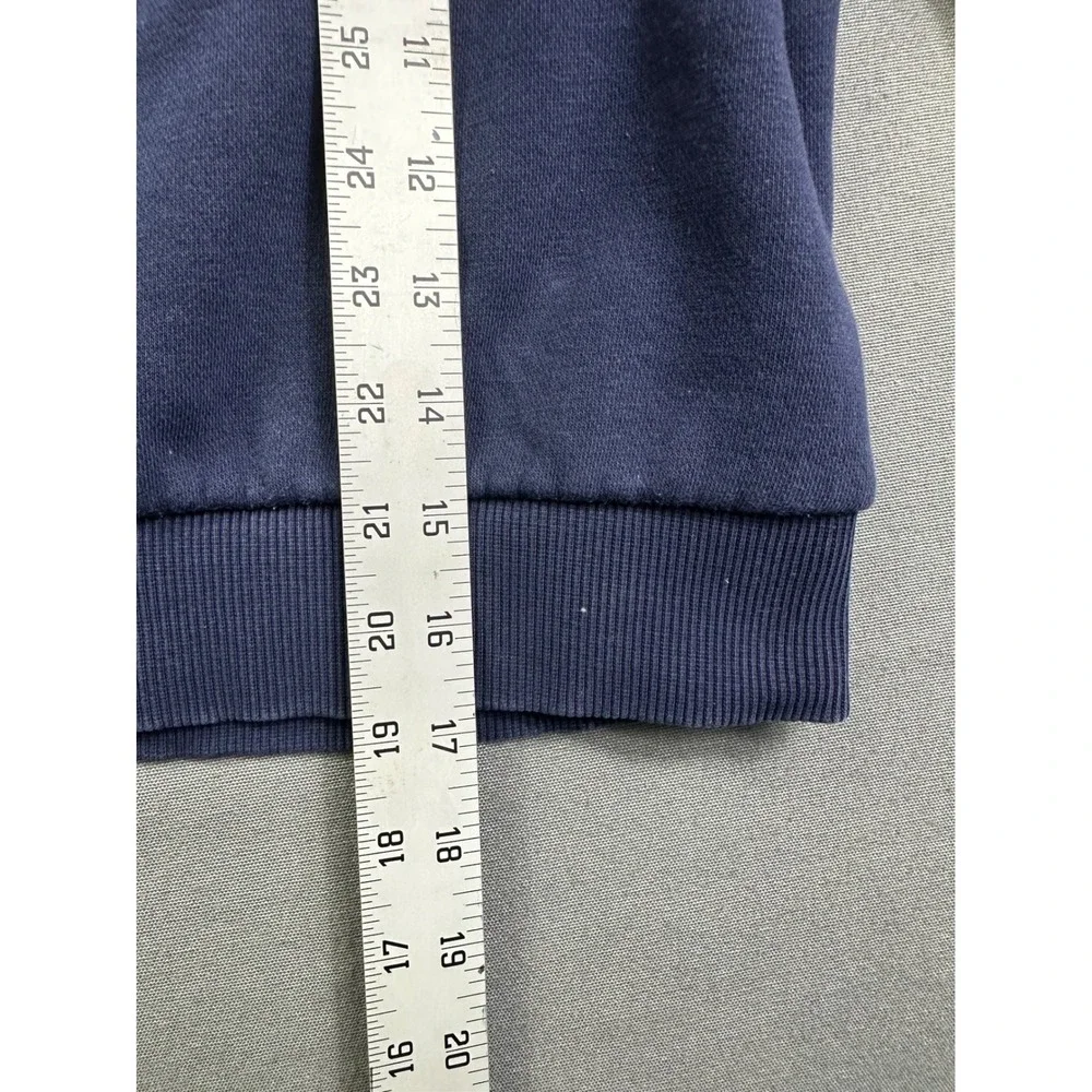 VT Tommy Hilfiger Kids Navy Blue Varsity TH Patch Crewneck Sweatshirt Pullover L